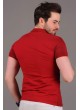 Noktacıklı Polo Yaka Kırmızı T-sihrt