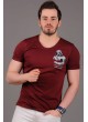 Darth Vader Baskılı Cepli Bordo T-Shirt