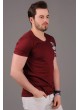 Darth Vader Baskılı Cepli Bordo T-Shirt