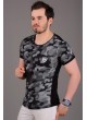 Armalı Siyah Kamuflaj T-Shirt