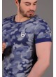 Armalı Mavi Kamuflaj T-Shirt