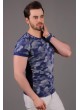 Armalı Mavi Kamuflaj T-Shirt