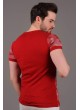 Armalı Kırmızı Kamuflaj T-Shirt