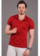 Bisiklet Desenli Kırmızı T-shirt