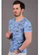 Armalı Turkuaz Kamuflaj T-Shirt