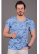 Armalı Turkuaz Kamuflaj T-Shirt