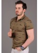 Bisiklet Desenli Haki T-shirt 