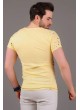 Benekli Baskılı Sarı T-Shirt