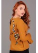 Kolları Salaş Çiçek Motifli Kahve Bluz