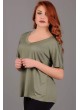 Salaş V Yaka Haki T-shirt