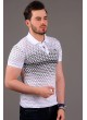 Desenli Polo Yaka Beyaz T-shirt