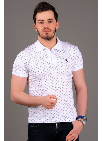 Damla Desen polo Yaka Beyaz T-shirt