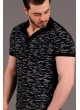 Kırçıllı Polo Yaka Siyah T-shirt