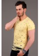 Yarasa Baskılı Sarı T-shirt