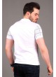 Çizgili Polo Yaka Beyaz T-shirt