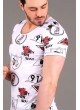 91 Baskılı Beyaz T-shirt