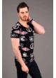 91 Baskılı Siyah T-shirt