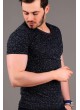 Benekli Lacivert T-shirt