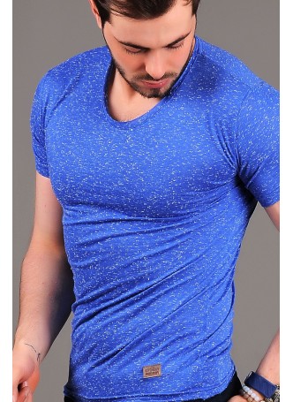Benekli Mavi T-shirt
