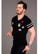 Apoletli Siyah T-shirt