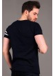 Apoletli Lacivert T-shirt