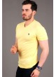 V Yaka Sarı T-shirt