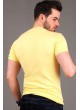 V Yaka Sarı T-shirt