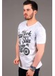 NY Baskılı Açık Mavi T-shirt
