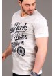 NY Baskılı Gri T-shirt