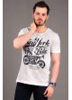 NY Baskılı Gri T-shirt