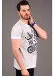 NY Baskılı Gri T-shirt