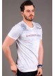 North Baskılı Açık Mavi T-shirt
