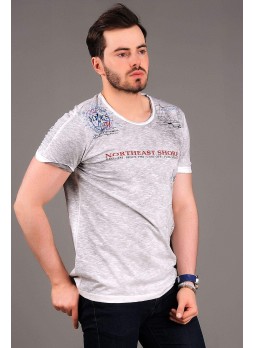 North Baskılı Füme T-shirt