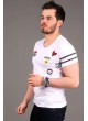 Apoletli Beyaz T-shirt