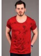 Baskılı Kırmızı T-shirt