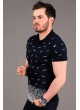 Martılı Polo Yaka Lacivert T-shirt
