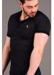 Petek Desen Lacivert Polo Yaka T-shirt