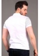 Petek Desen Beyaz Polo Yaka T-shirt