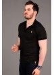 Petek Desen Sİyah Polo Yaka T-shirt