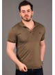Petek Desen Haki Polo Yaka T-shirt
