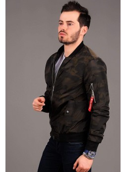 Haki Kamuflaj Bomber Ceket