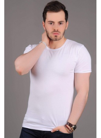 O Yaka Basic Beyaz T-sihrt