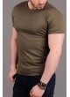 O Yaka Basic Haki T-shirt