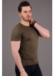 O Yaka Basic Haki T-shirt