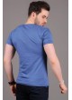 V Yaka Basic Mavi T-shirt