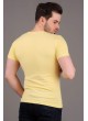 V Yaka Basic Sarı T-shirt