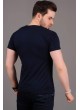 U Yaka Basic Lacivert T-shirt