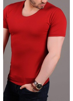 U Yaka Basic Kırmızı T-shirt