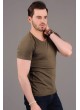 U Yaka Basic Haki T-shirt