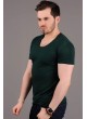 U Yaka Basic Yeşil T-shirt